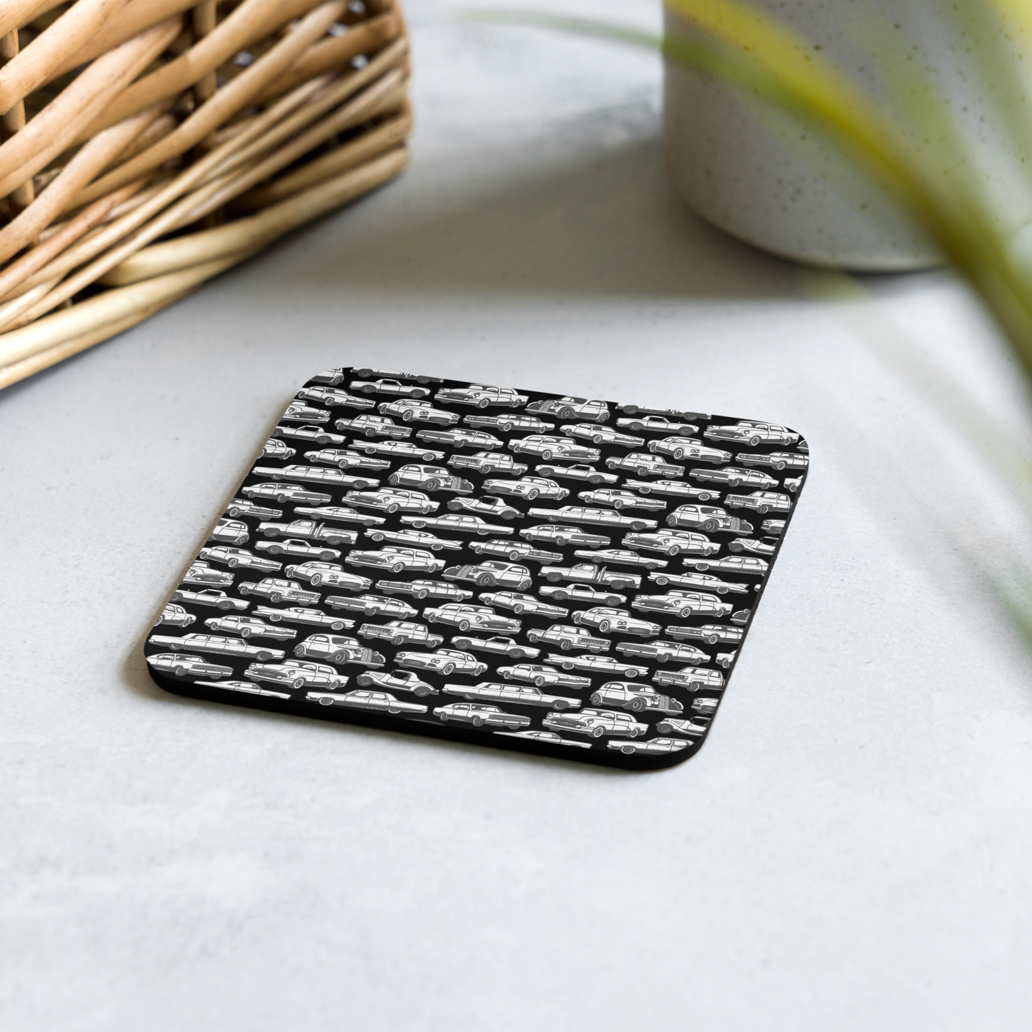 Vintage Car Pattern Coaster