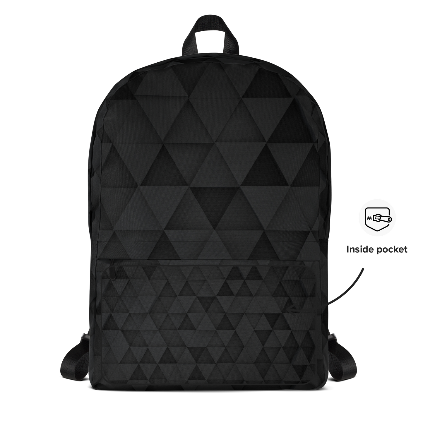 Geometric Black Backpack