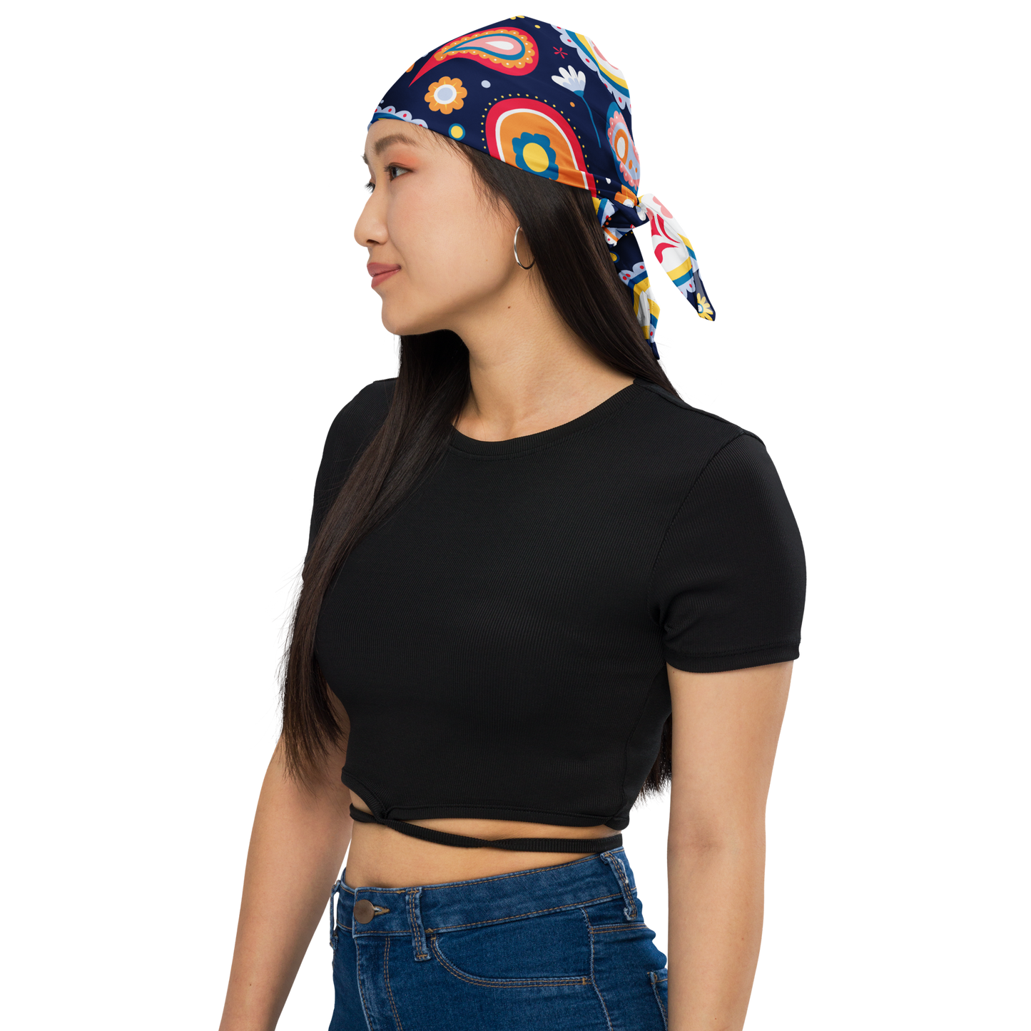 Colorful paisley bandana
