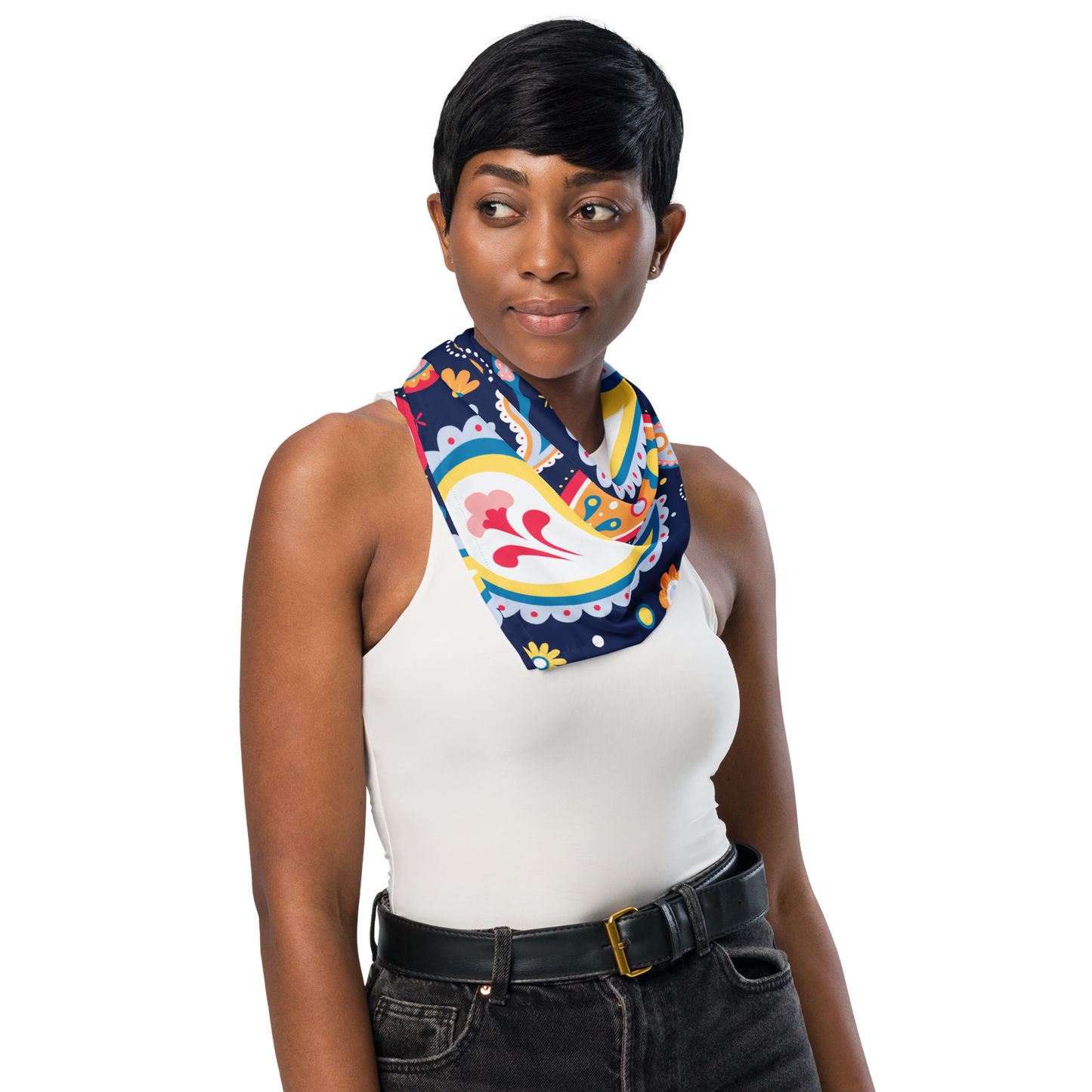 Colorful paisley bandana