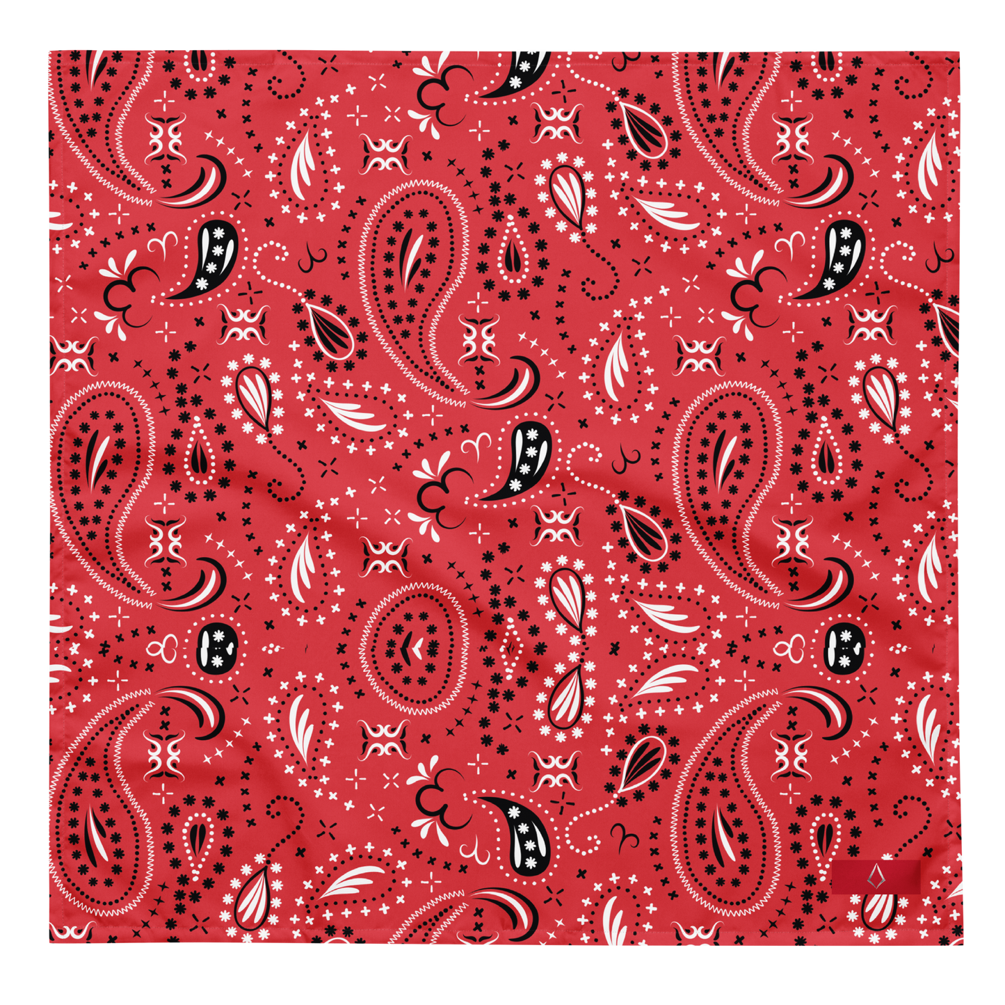 Red black paisley bandana