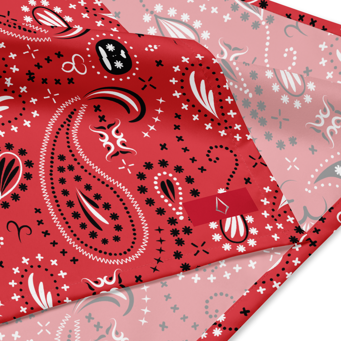 Red black paisley bandana