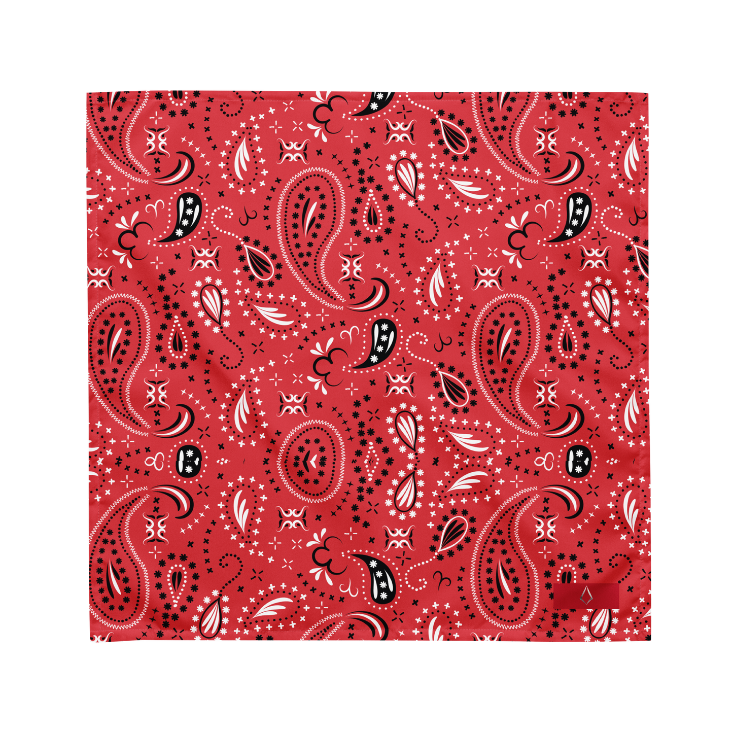 Red black paisley bandana