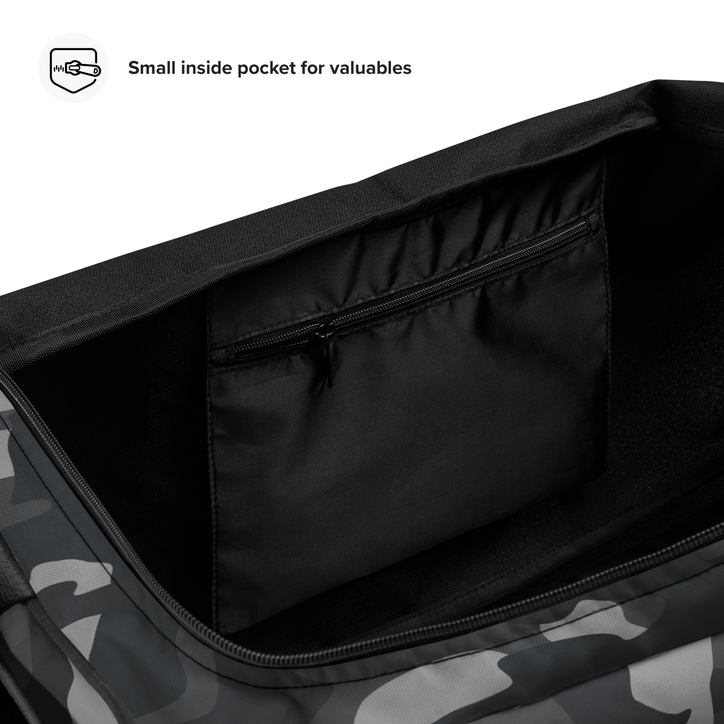 Black Camo Duffel Bag