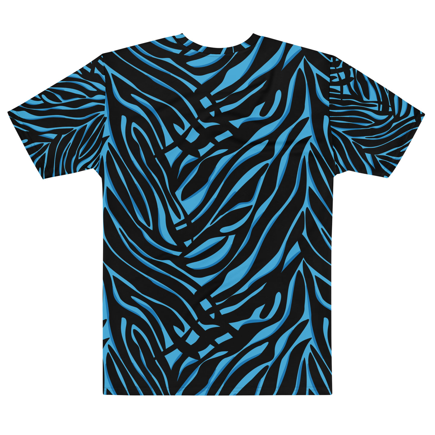 Men’s Zebra Stripe T-Shirt in Black and Blue