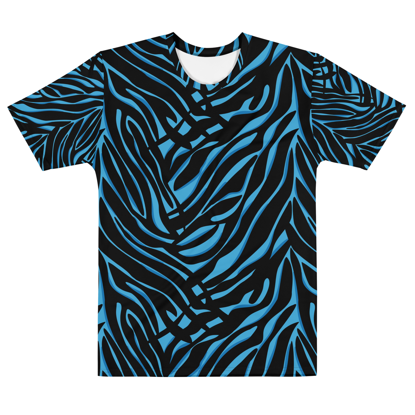 Men’s Zebra Stripe T-Shirt in Black and Blue