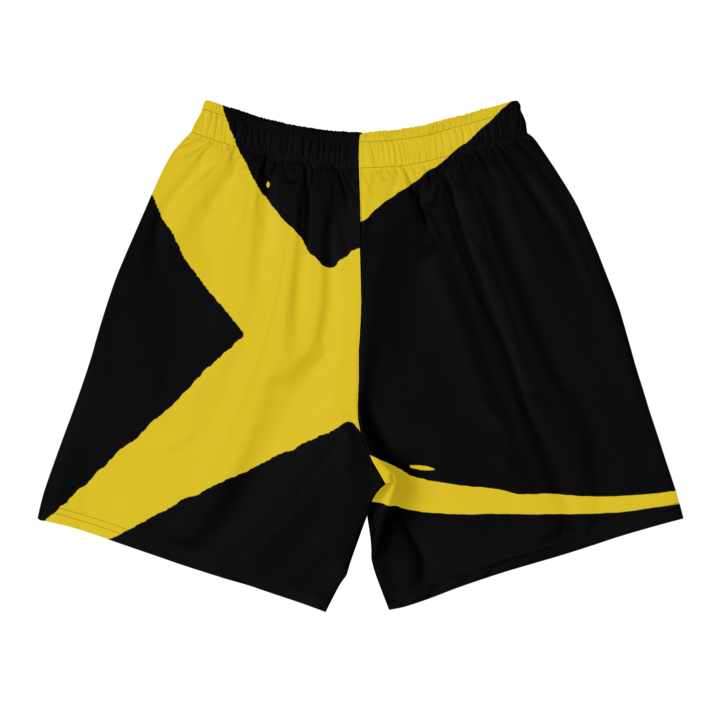 Gold Black Unisex Athletic Long Shorts