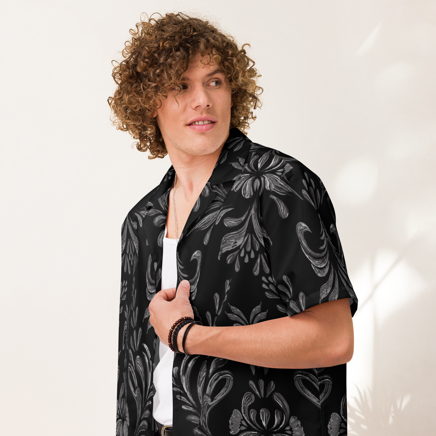 Obsidian Fleur button shirt