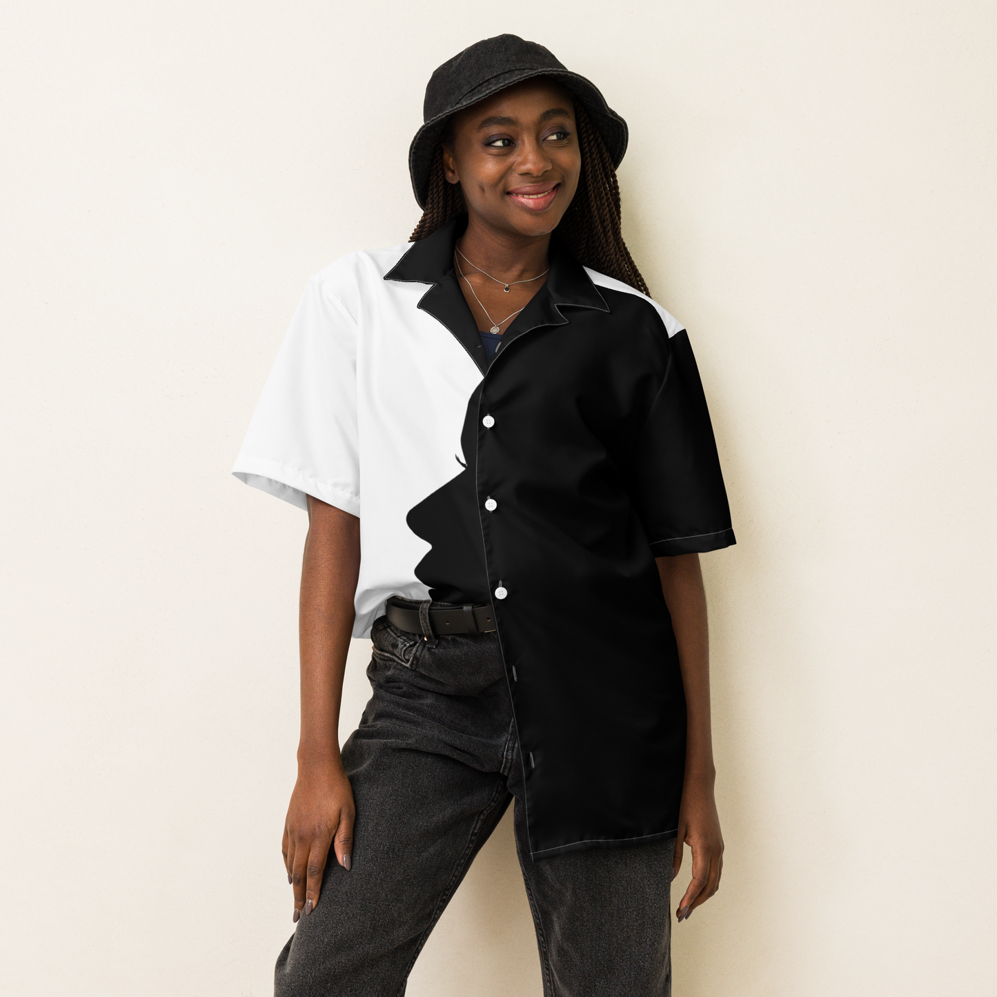 Female Line are button shirt
