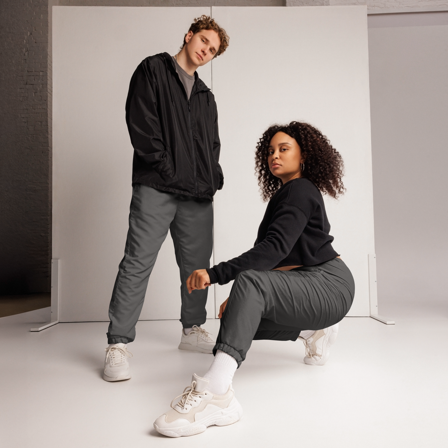 Dark track pants
