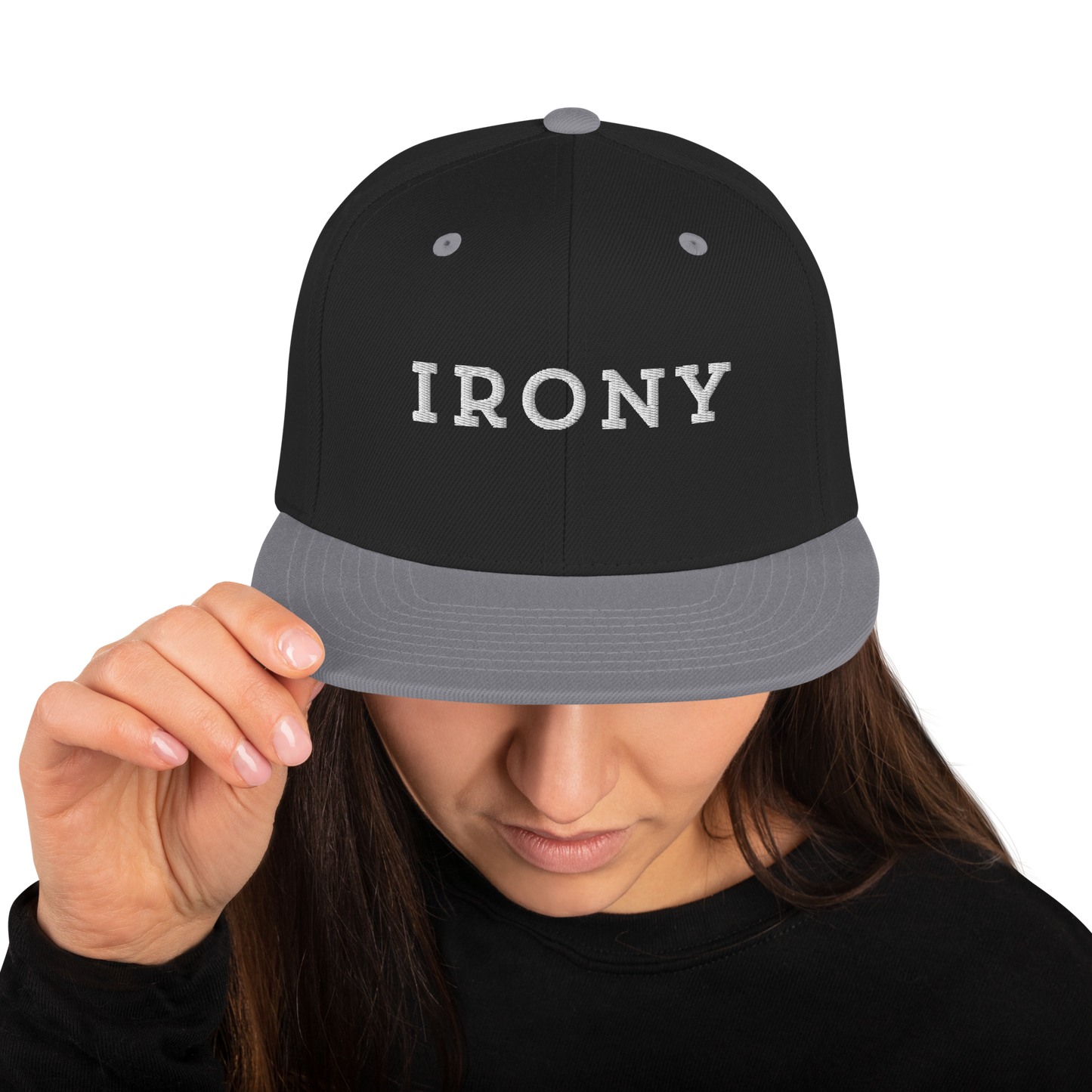 Irony black trucker Hat