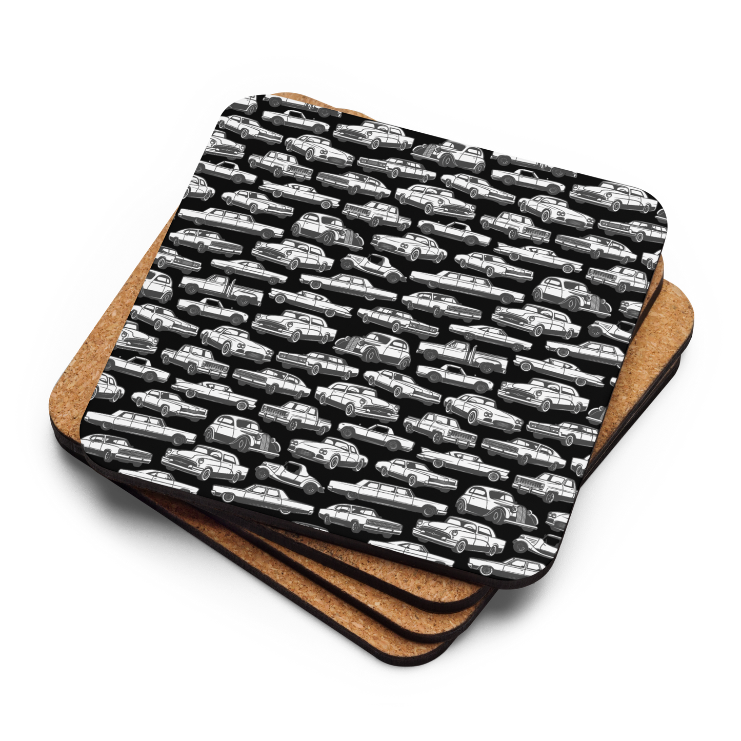 Vintage Car Pattern Coaster