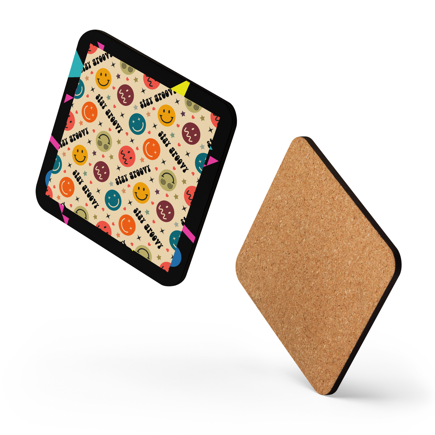 Stay Groovy Smiley Face Coaster