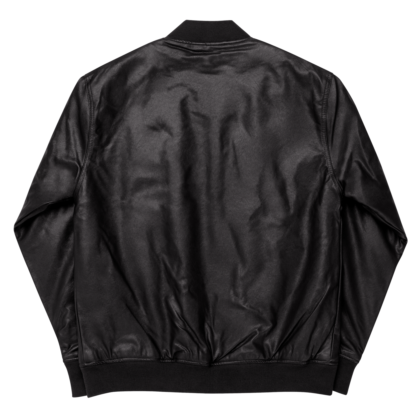 Obsidian Chic Leather Bomber Jacket