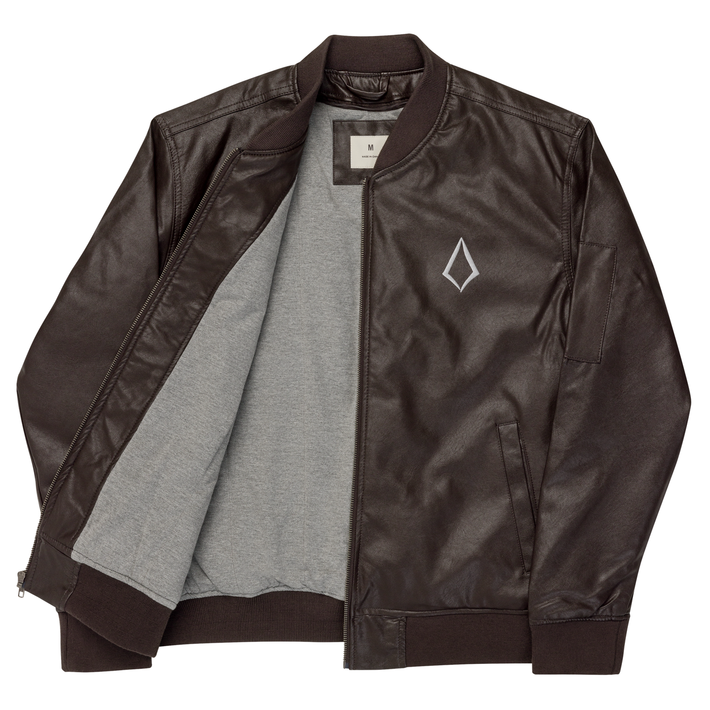 Obsidian Chic Leather Bomber Jacket