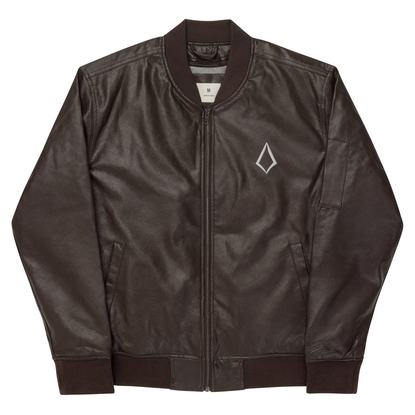 Obsidian Chic Leather Bomber Jacket