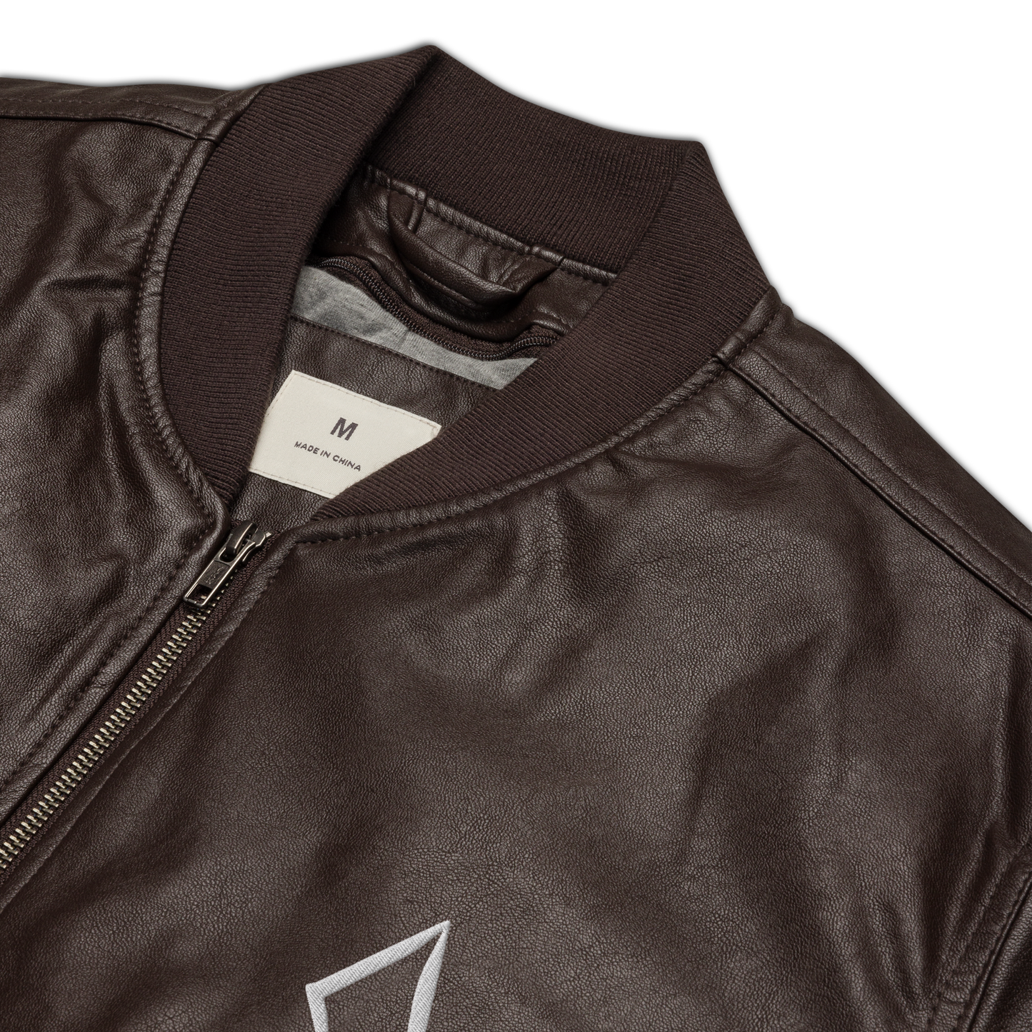Obsidian Chic Leather Bomber Jacket