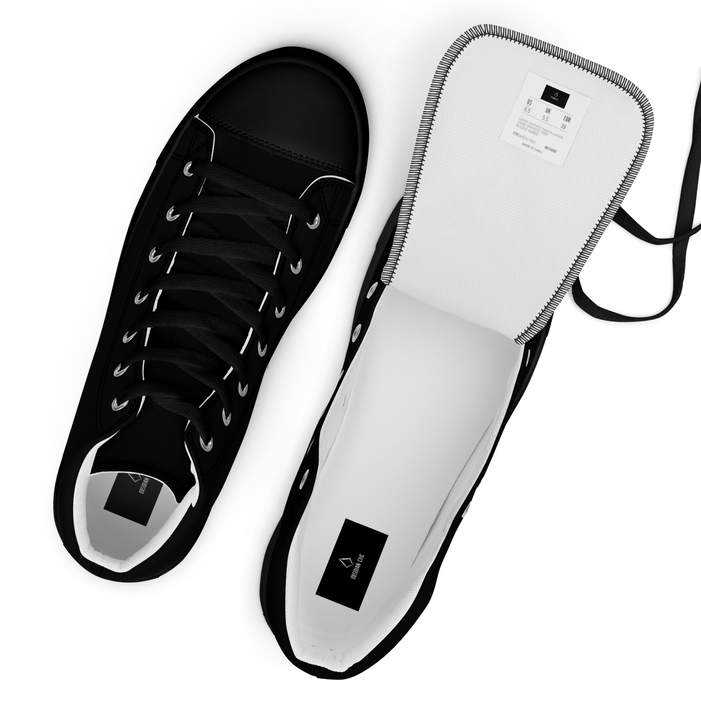 Men’s high top canvas shoes