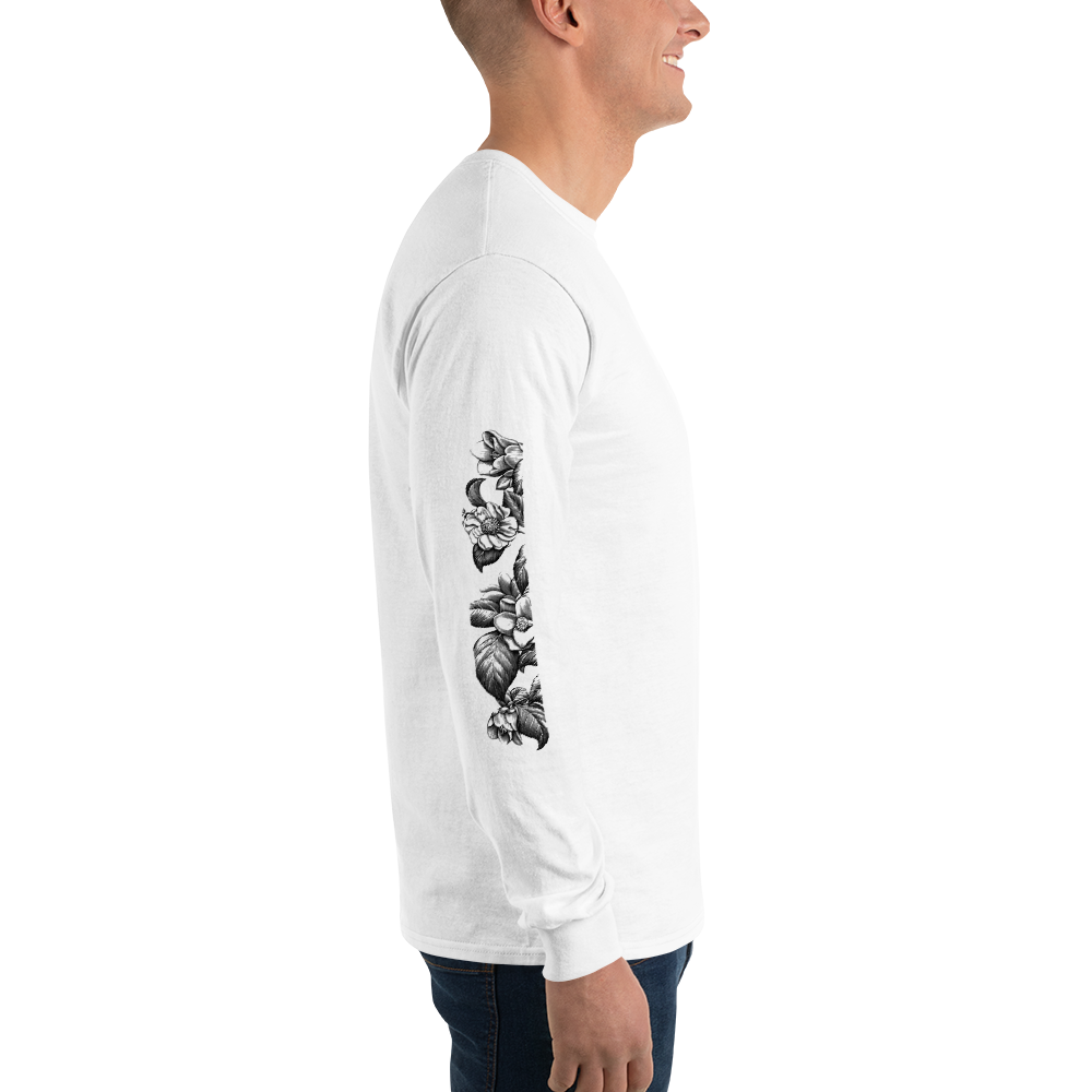 White Men’s Long Tattooed Sleeve Shirt