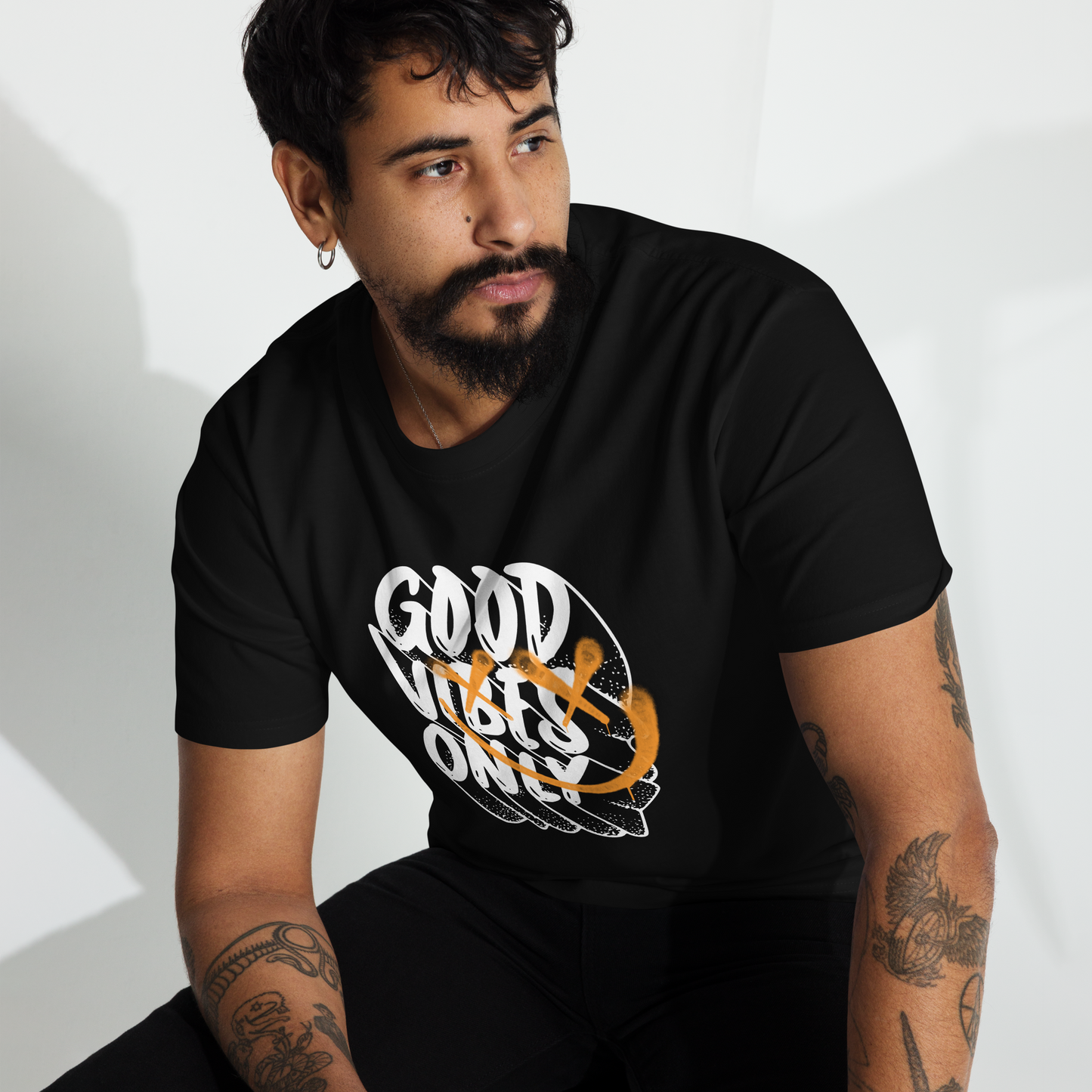 Good Vibes Only Men’s premium heavyweight tee