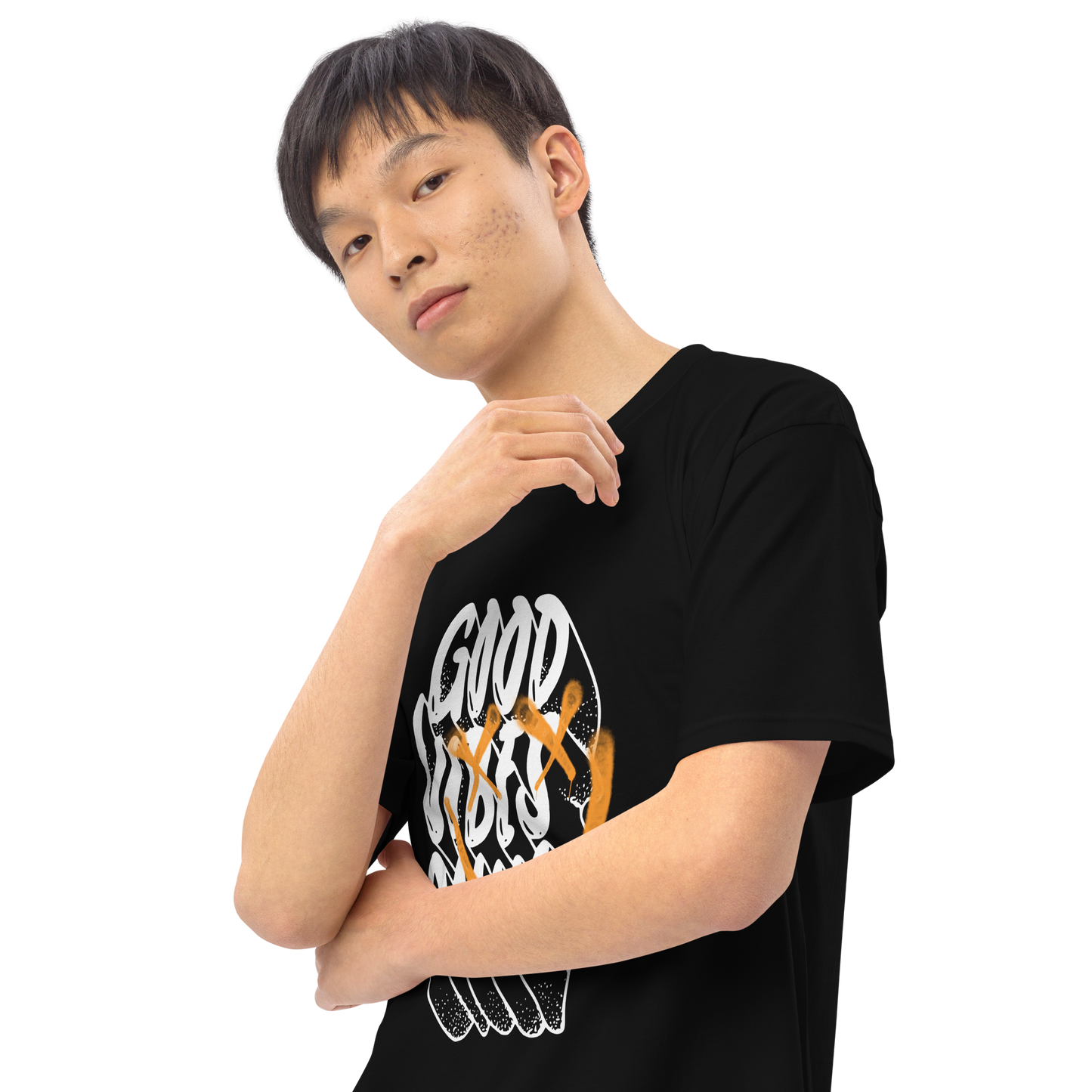Good Vibes Only Men’s premium heavyweight tee