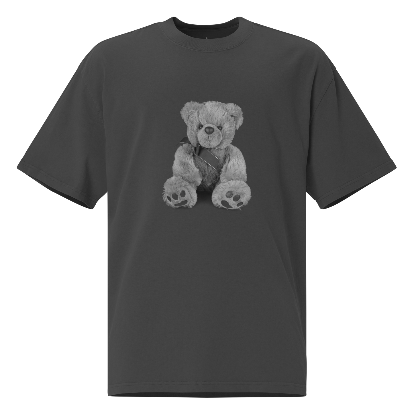 “You Become What You Believe” Teddy Bear Graphic Oversized faded t-shirt