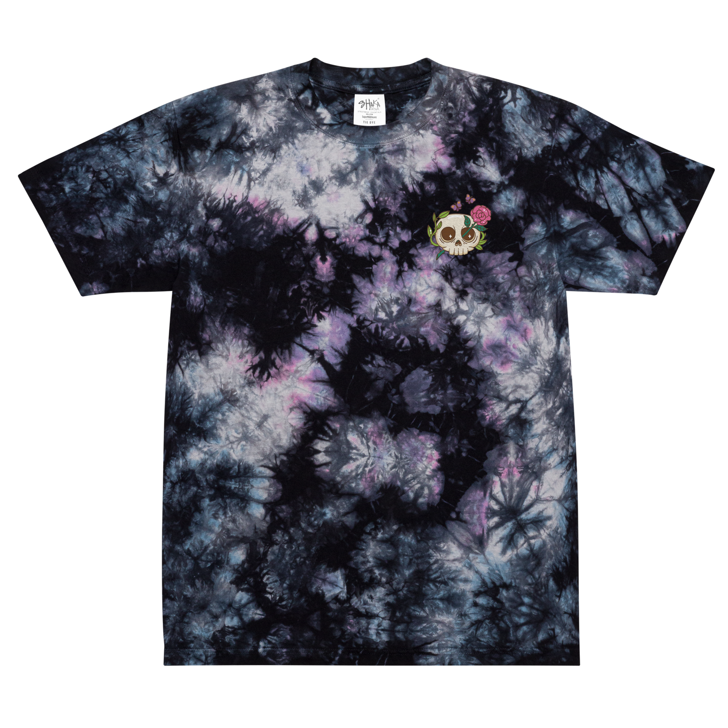 Psychedelic Skull Tie-Dye Oversized T-Shirt
