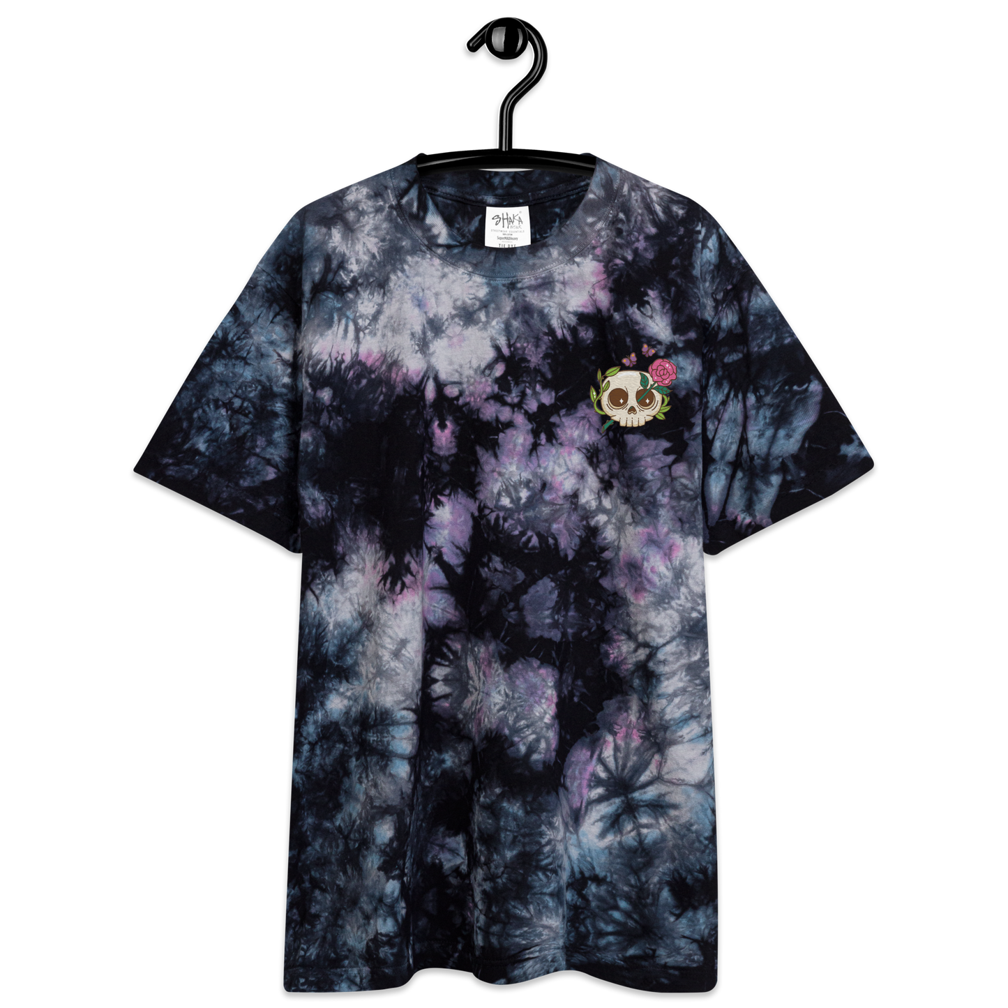 Psychedelic Skull Tie-Dye Oversized T-Shirt