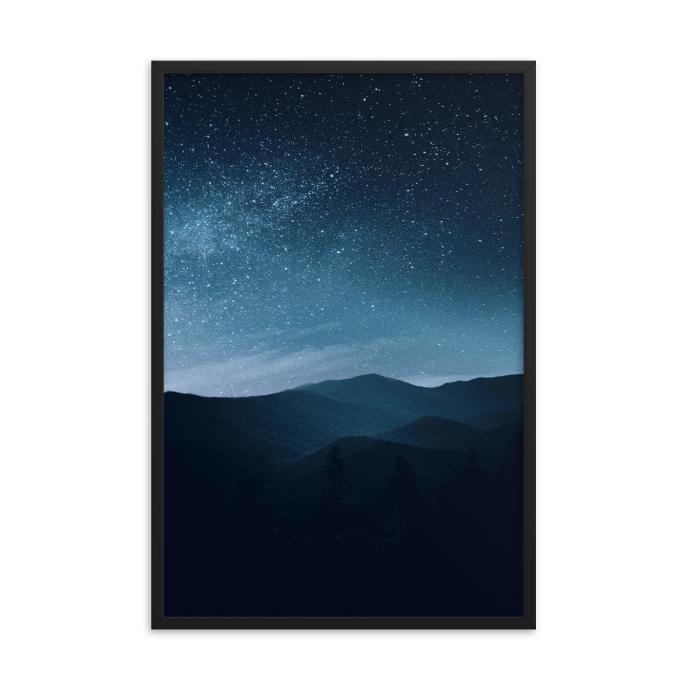 Framed night sky paper poster