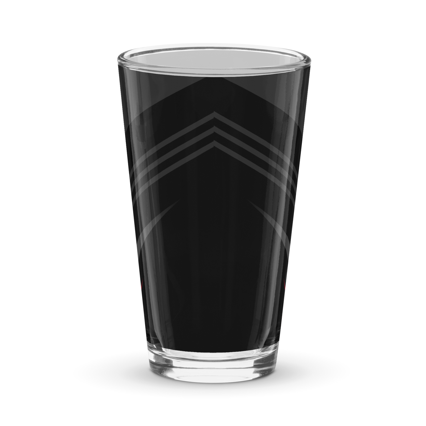 Black Shaker pint glass