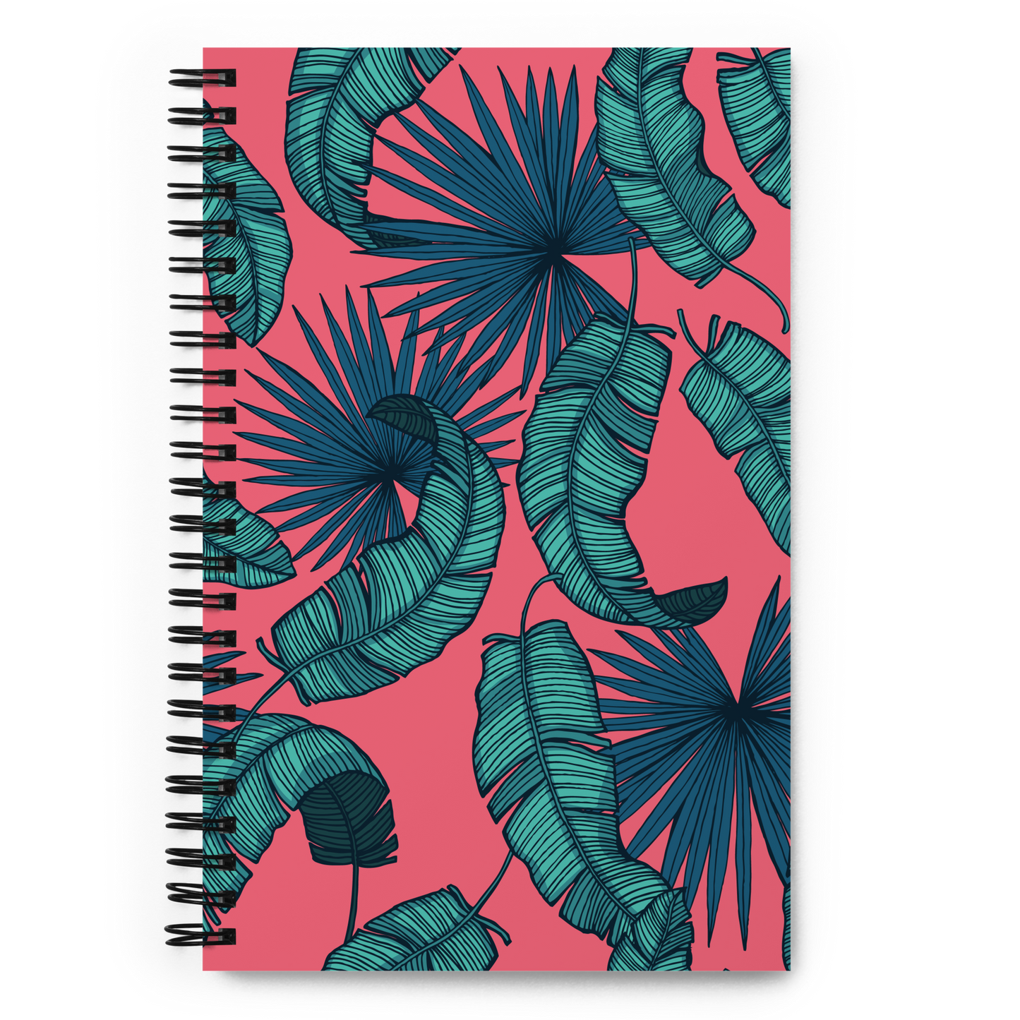 Tropical Leaf Pattern Spiral Notebook