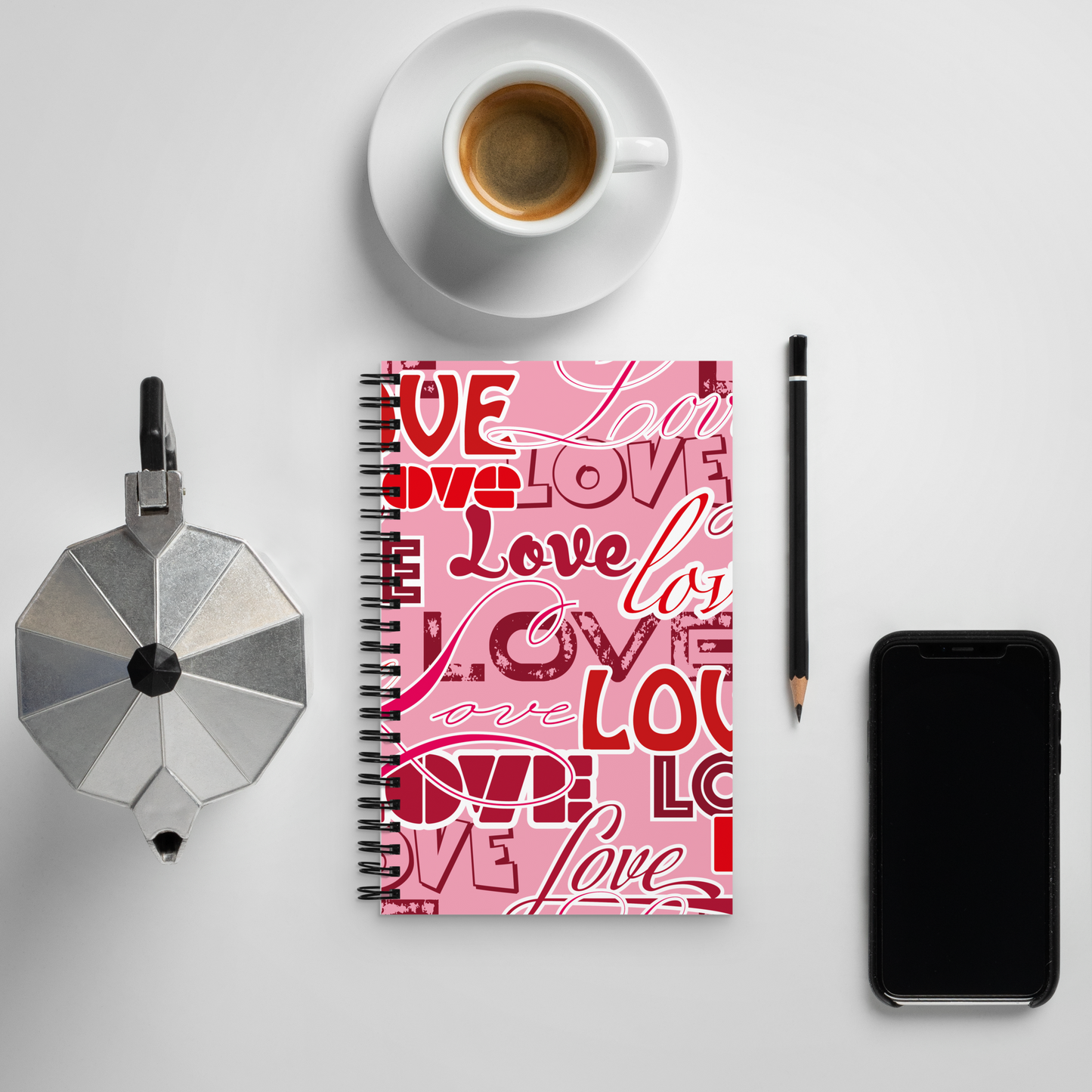Love Spiral notebook