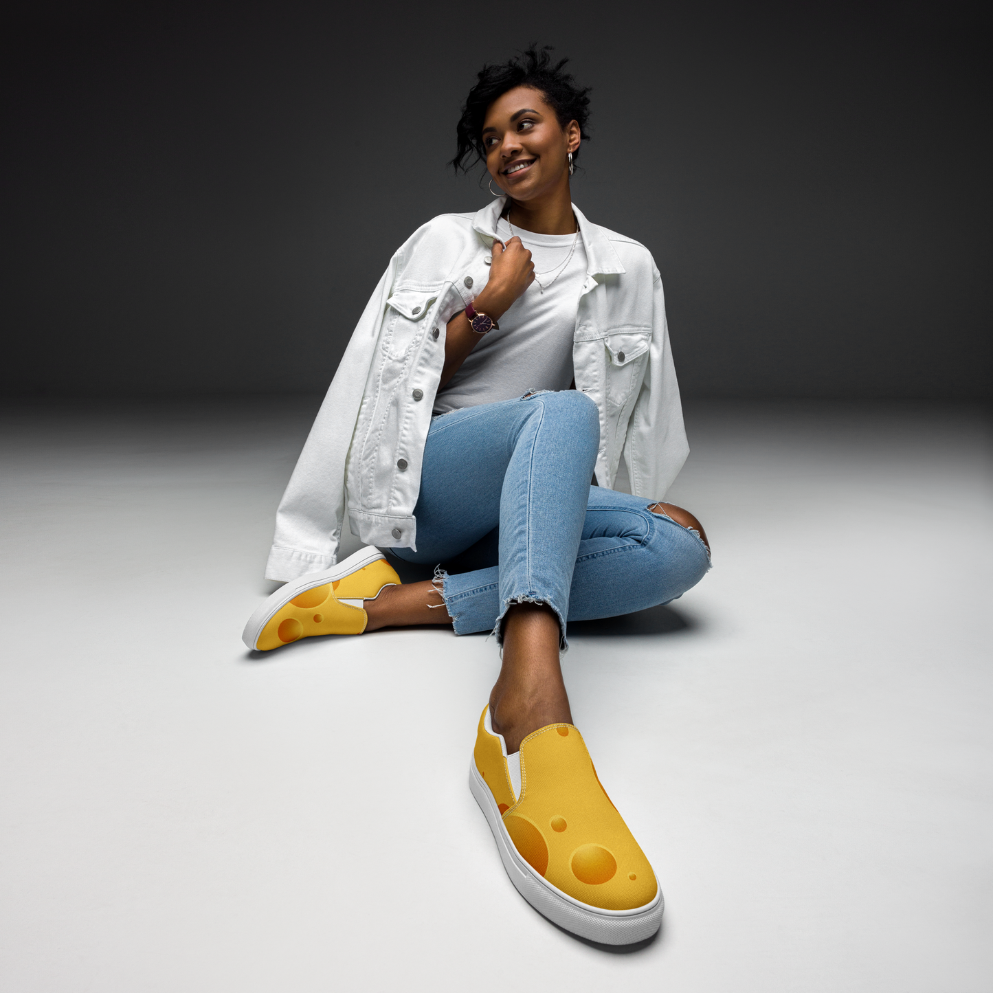Cheese Women’s slip-on canvas shoes