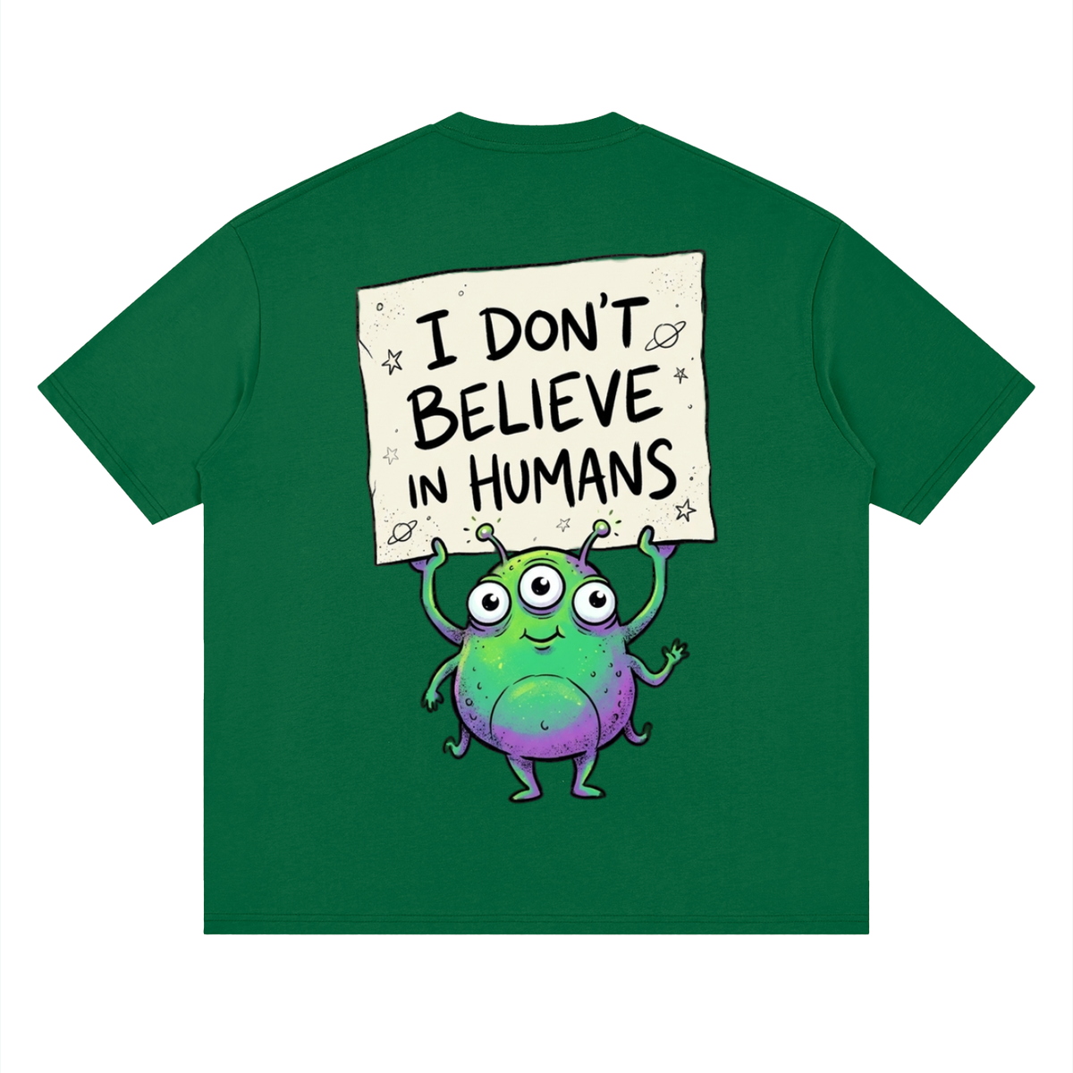 Aliens Irony Streetwear Loose Drop Shoulder T-Shirt
