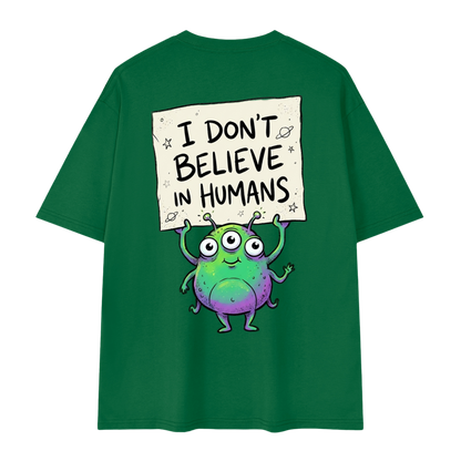 Aliens Irony Streetwear Loose Drop Shoulder T-Shirt