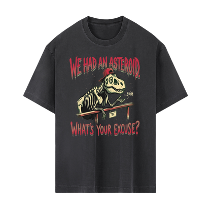 Fossilized Frustration Vintage Washed Oversized Cotton T-Shirt