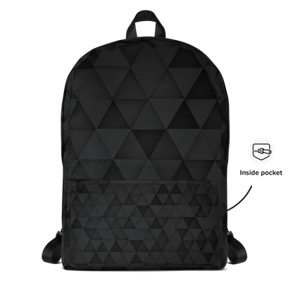 Geometric Black Backpack