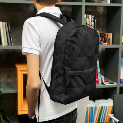 Geometric Black Backpack