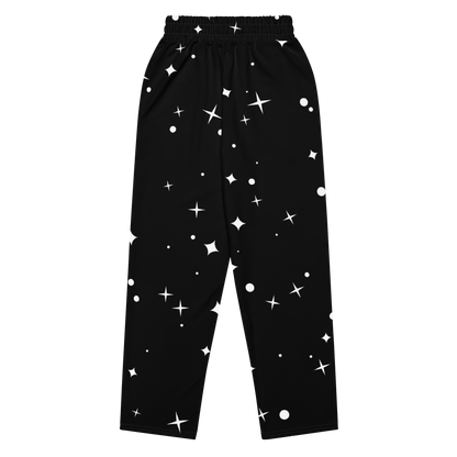 Black And White Stars Wide-leg joggers