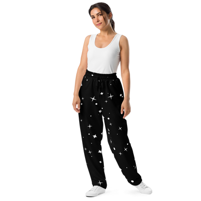 Black And White Stars Wide-leg joggers