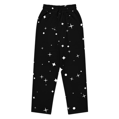 Black And White Stars Wide-leg joggers