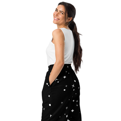 Black And White Stars Wide-leg joggers