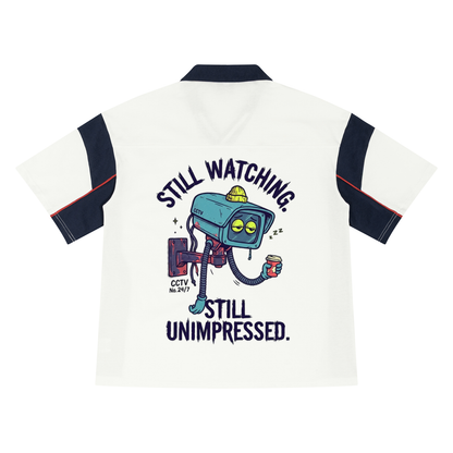 NOTHING TO SEE Boxy Color Block Polo Shirt