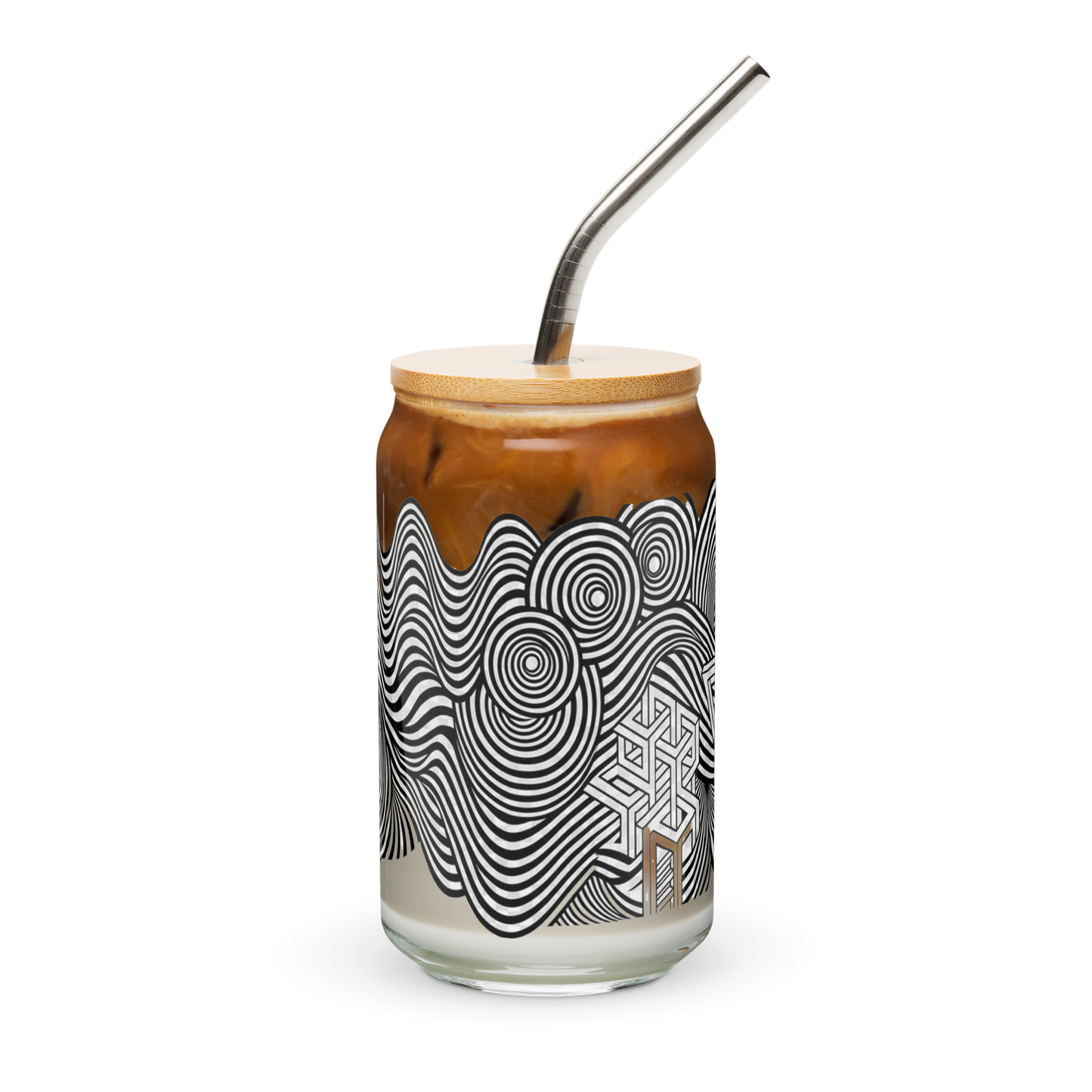 Kinetic Optical Illusion Can-shaped glass
