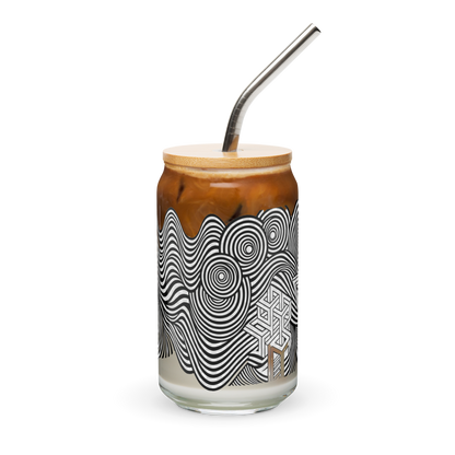 Kinetic Optical Illusion Can-shaped glass