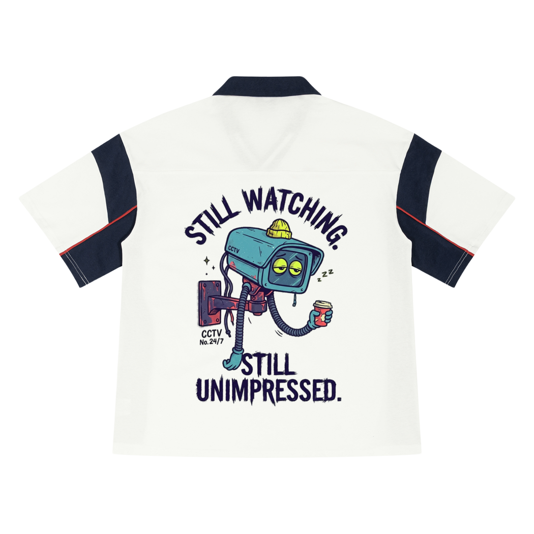 NOTHING TO SEE Boxy Color Block Polo Shirt