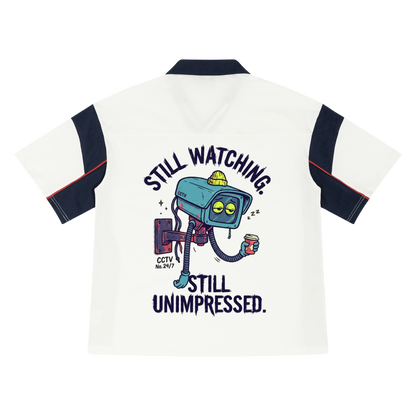 NOTHING TO SEE Boxy Color Block Polo Shirt