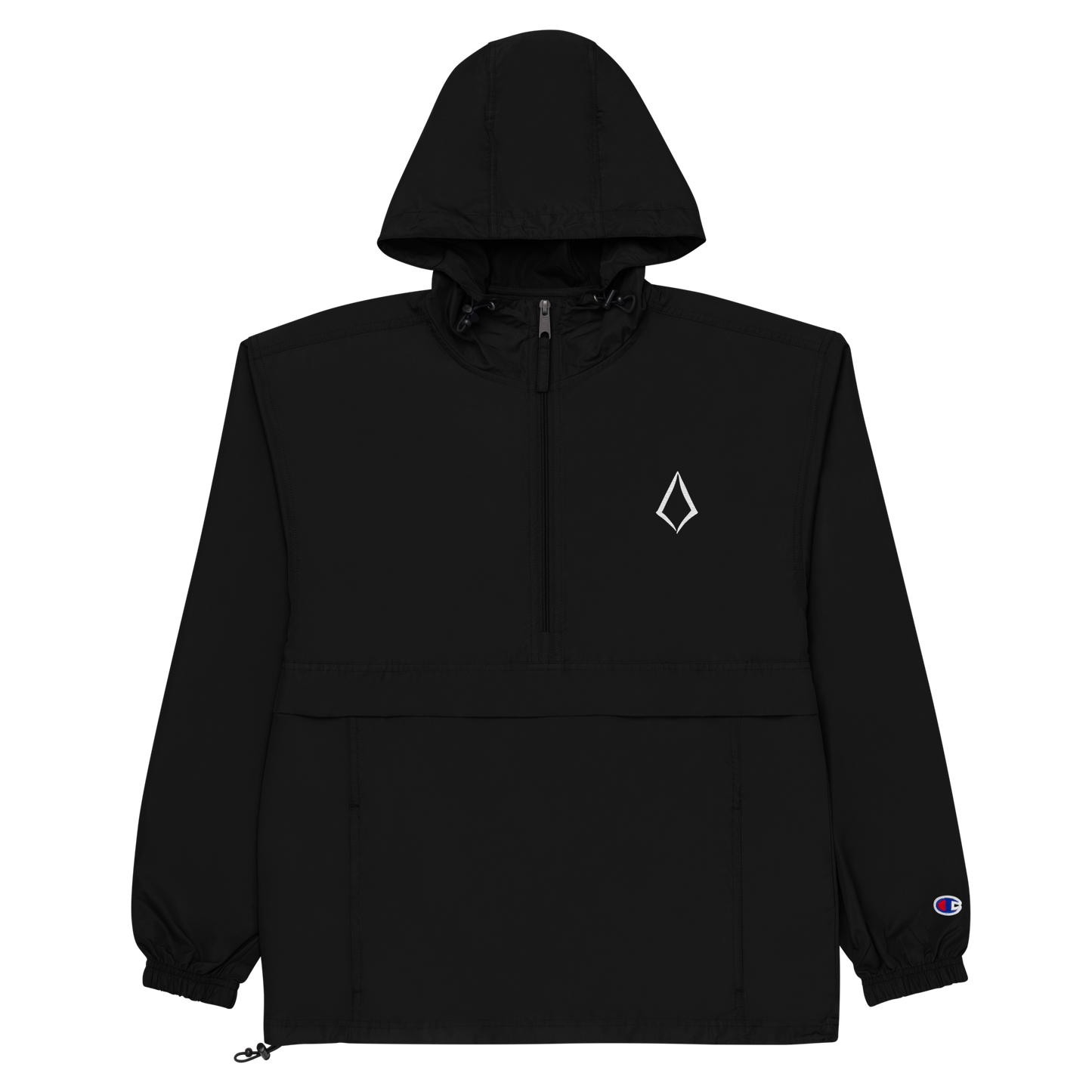 Obsidian chic Embroidered Champion Packable Jacket
