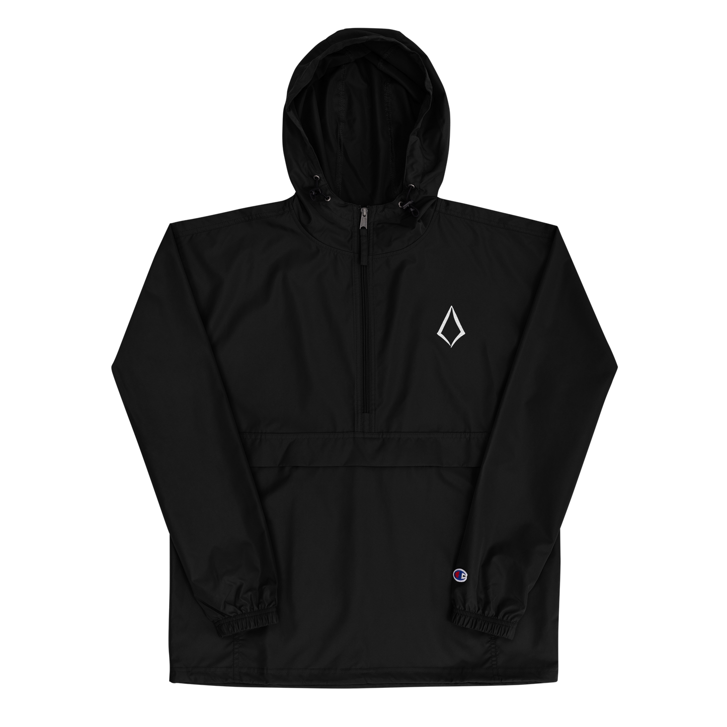 Obsidian chic Embroidered Champion Packable Jacket