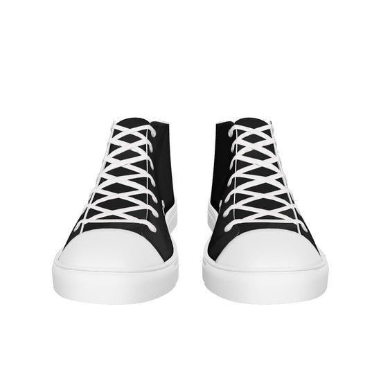 Black Men’s high top canvas shoes